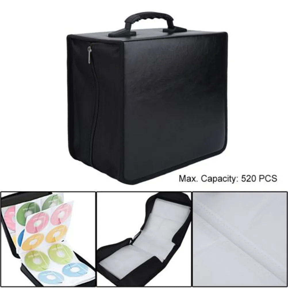 360-Disc CD DVD Storage Binder Bag – Portable Organizer Case CD DVD Storage Case PLUSH
