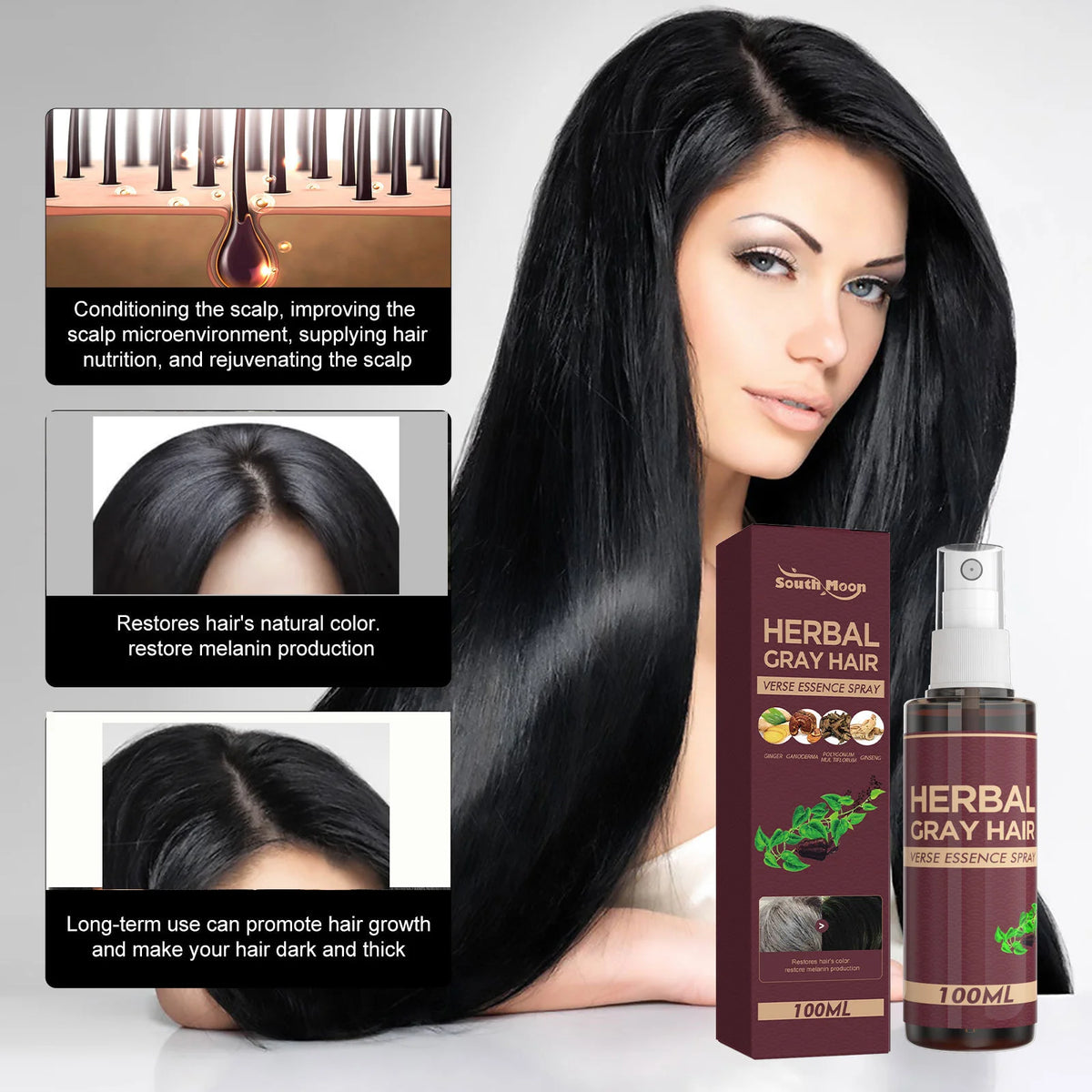 South Moon Herbal Hair Essence Spray – Scalp Nourishment 100ml Hair Essence Spray PLUSH