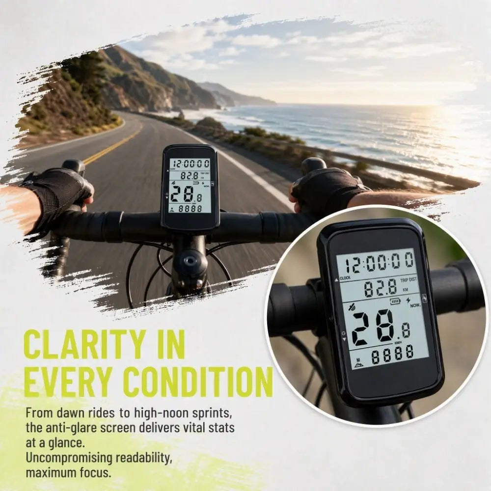 GPS Bike Speedometer 2.4" Screen Rechargeable Cycling Computer GPS Cycling Computer PLUSH