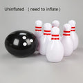 7pcs Giant Bowling Set – Indoor & Outdoor Game with 2 Balls & 5 Pins Giant Lawn Bowling Set PLUSH 7pcs