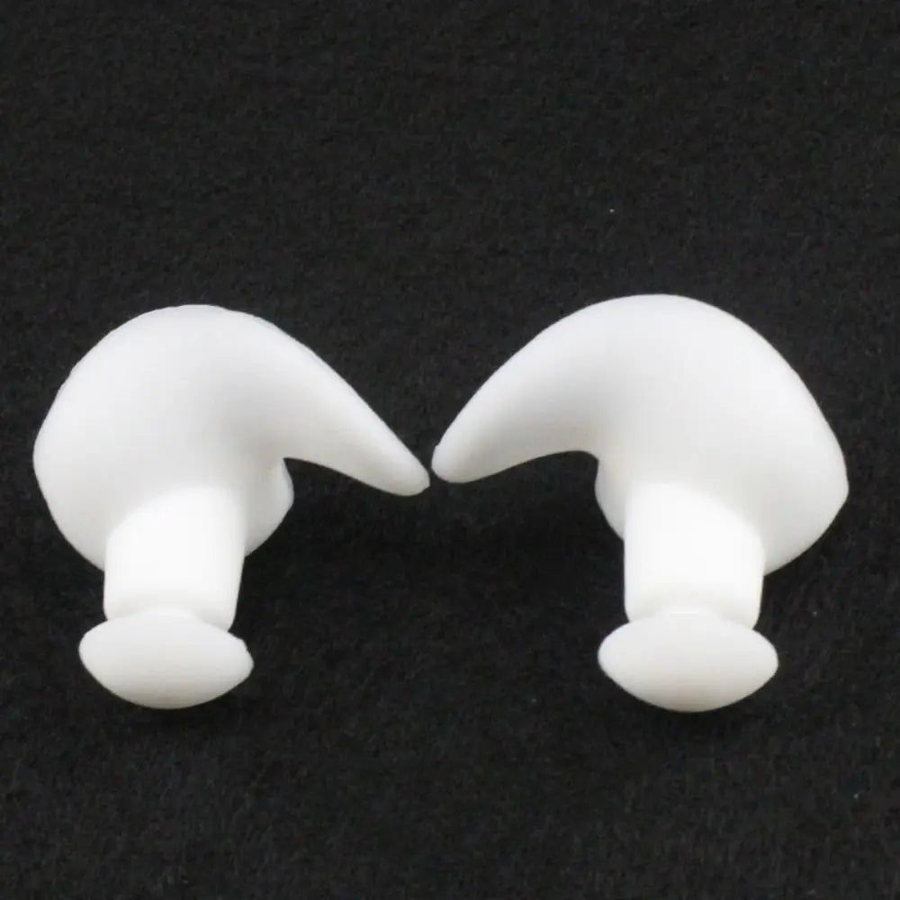 Silicone Waterproof Swim Earplugs for Sleep & Water Sports Swim Earplugs PLUSH white-without case