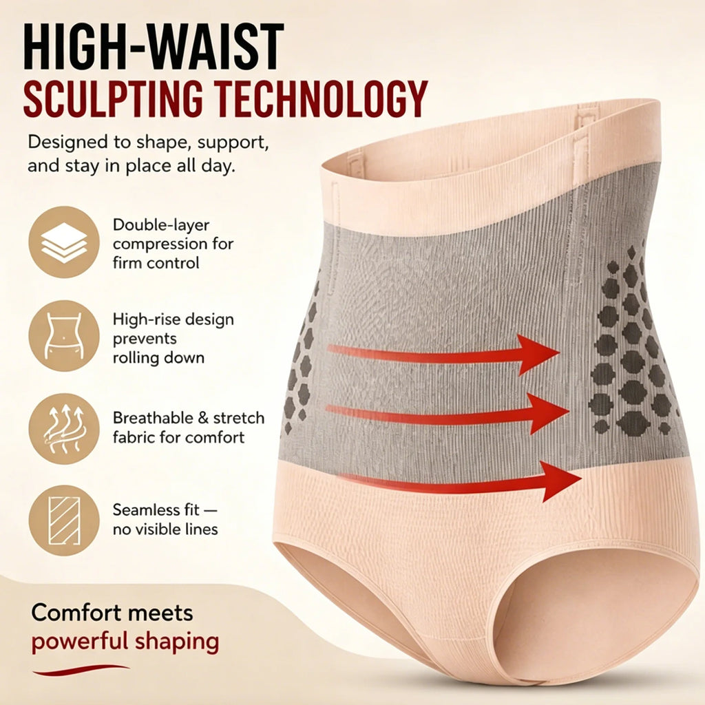 Zeriluna High Waist Shapewear Panties – Tummy Control & Butt Lift Shaping Panties PLUSH