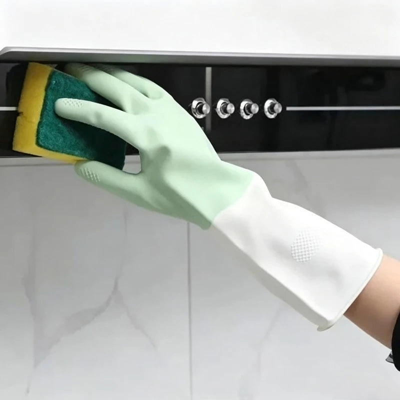 4-Pack PVC Waterproof Cleaning Gloves – Kitchen & Dishwashing Cleaning Gloves PLUSH