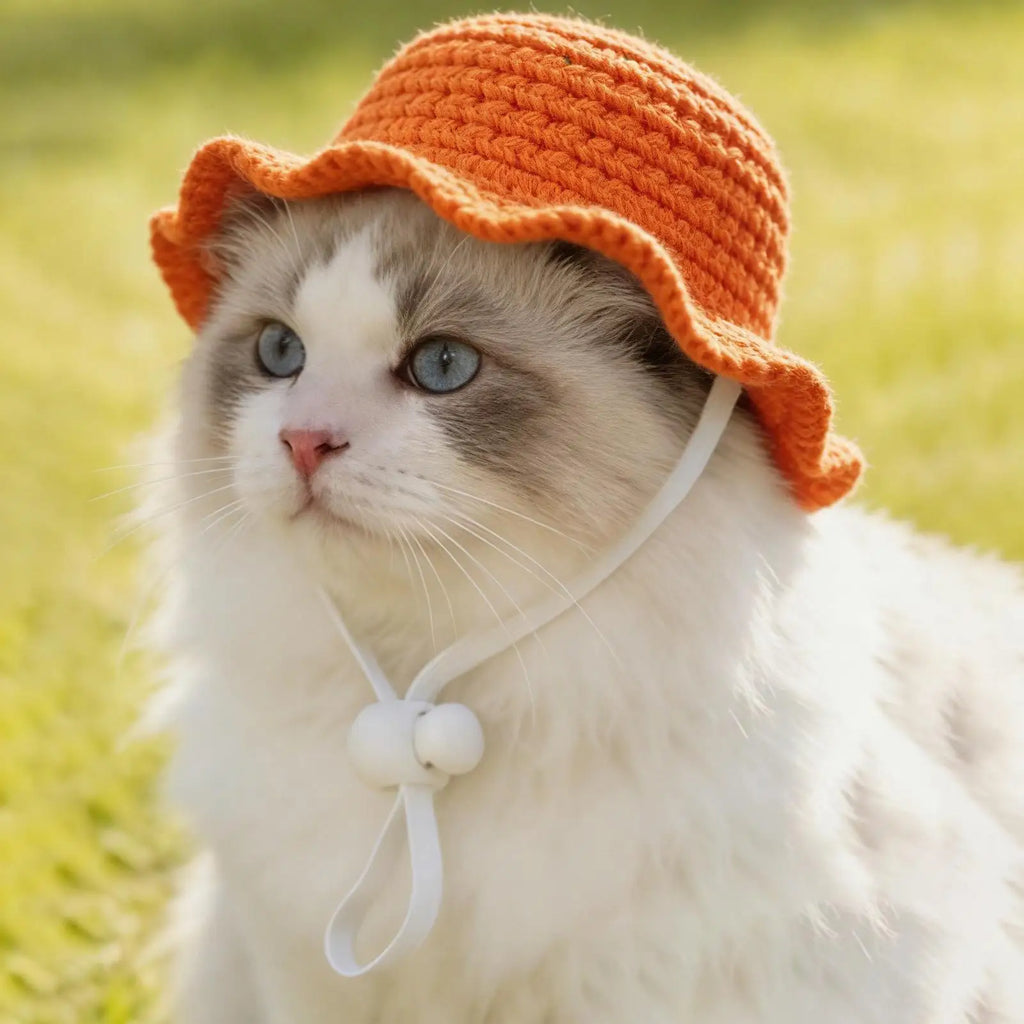Mini Pet Straw Sun Hat for Dogs & Cats – Hawaii Style Pet Costume Hat PLUSH