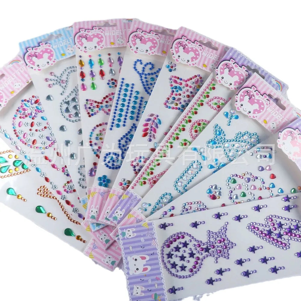 Colorful Rhinestone Gem Stickers – Self-Adhesive Face & Body Bling Gem Body Stickers PLUSH