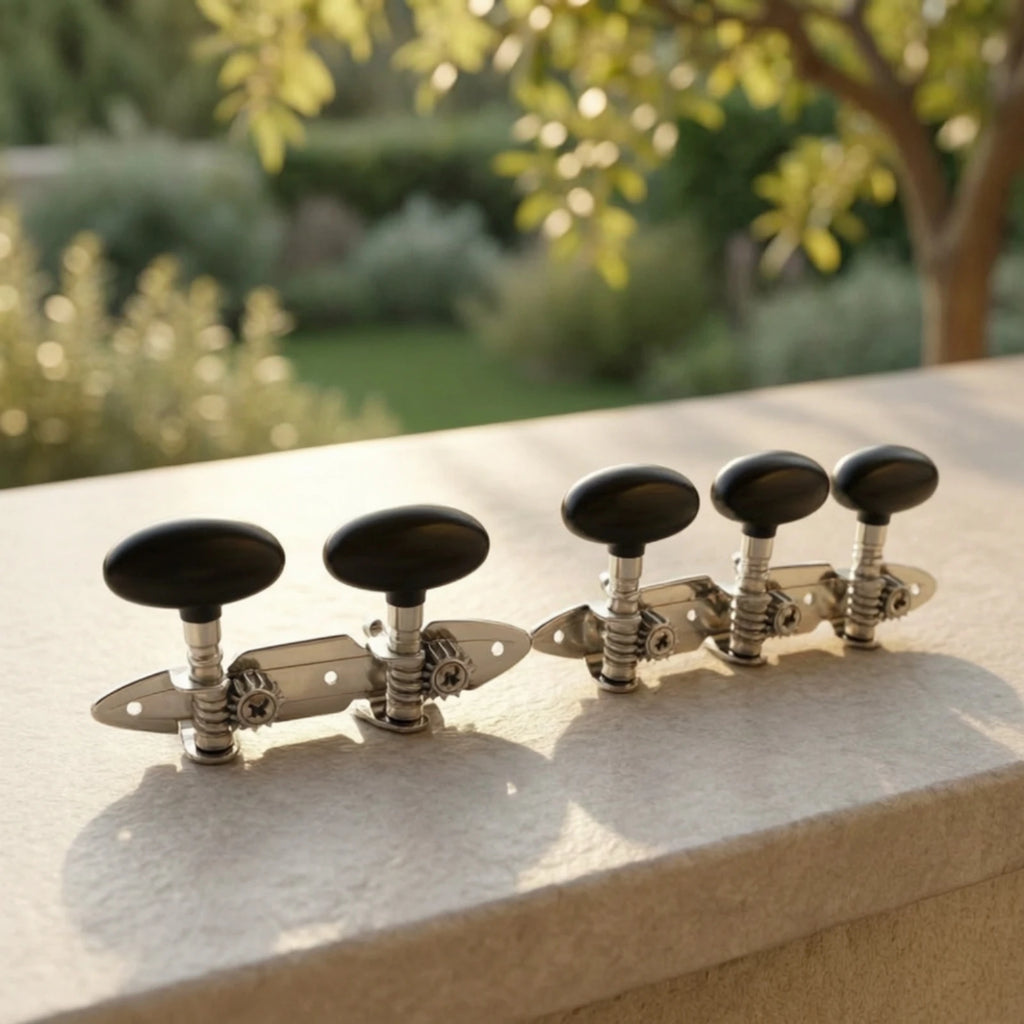 Classical Guitar Tuning Machines Chrome Pegs + Screws | Tooyful Guitar Tuning Pegs PLUSH