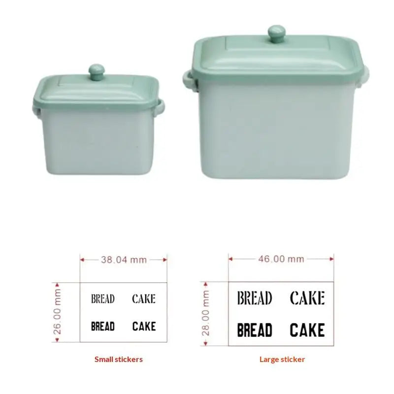 1:12 Miniature Dollhouse Cake & Bread Storage Box Set – 2pcs Dollhouse Accessories PLUSH Green