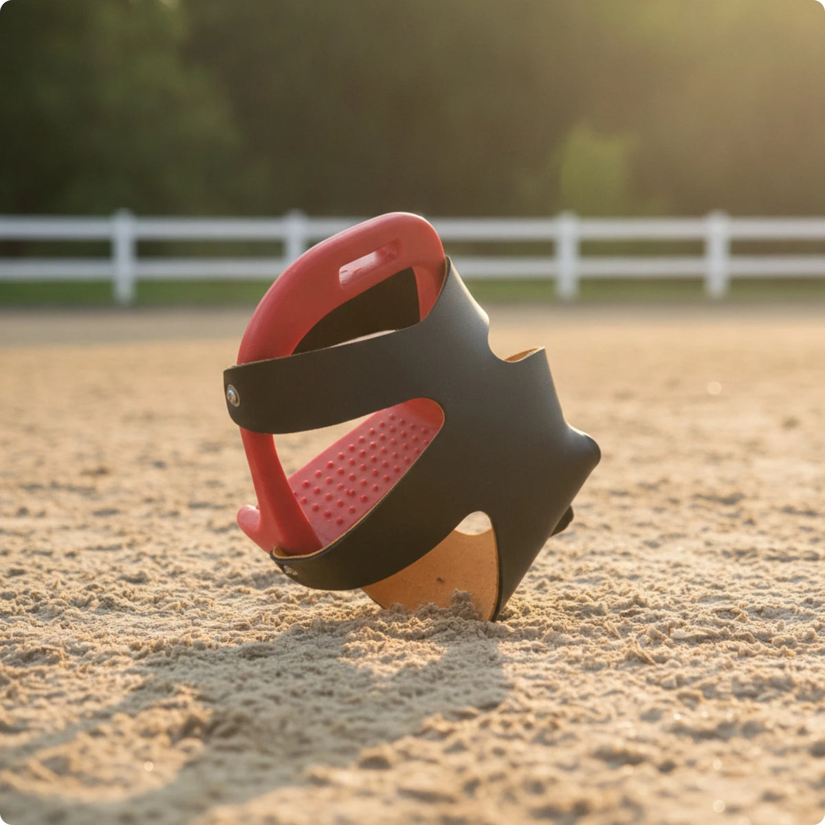 English Ergonomic Stirrup Non-Slip Platform | Equestrian Tack Equestrian Stirrups PLUSH Red