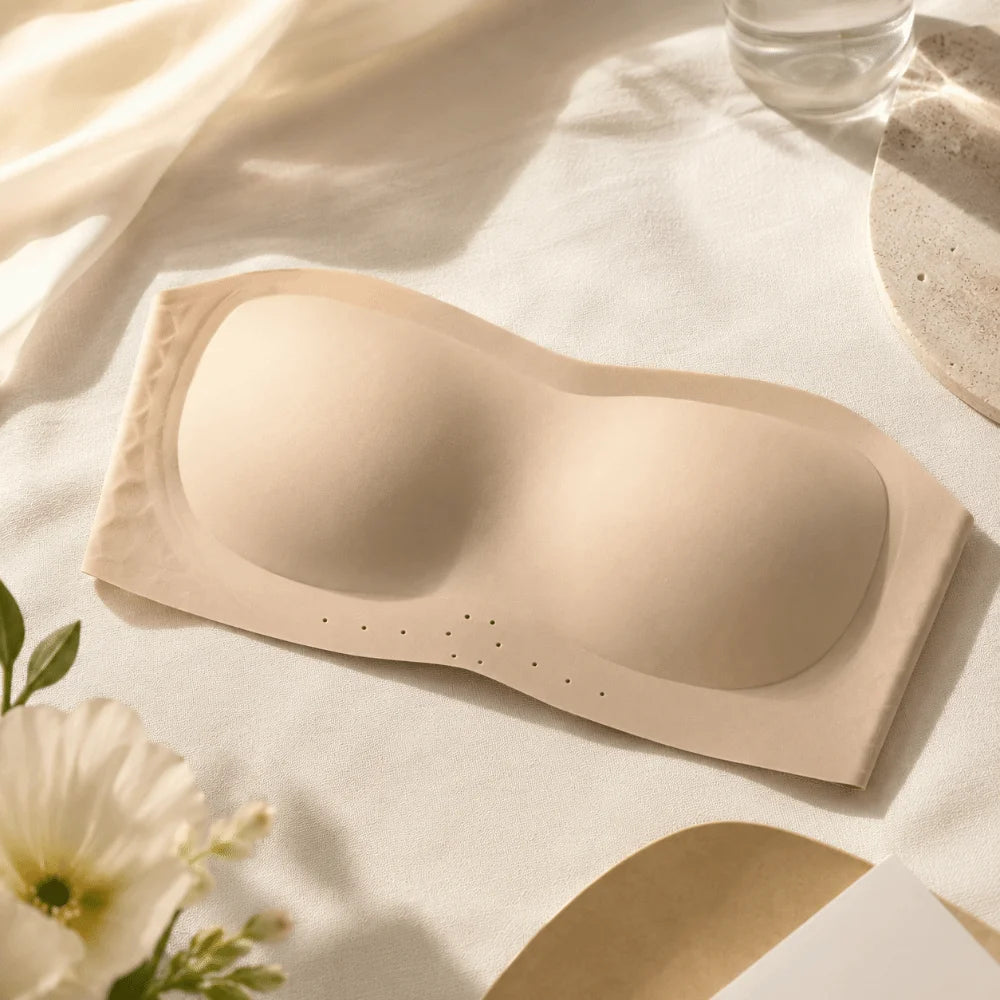 Women's Wireless Strapless Seamless Bra – Floral Print Seamless Tube Bra PLUSH