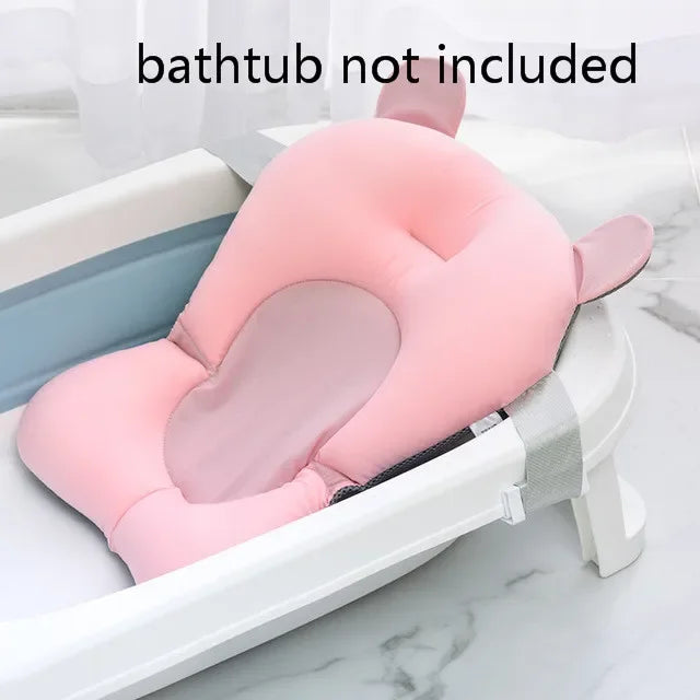 Baby Bath Seat Support Mat – Anti-Slip Newborn Cushion Baby Bath Support Mat PLUSH 1
