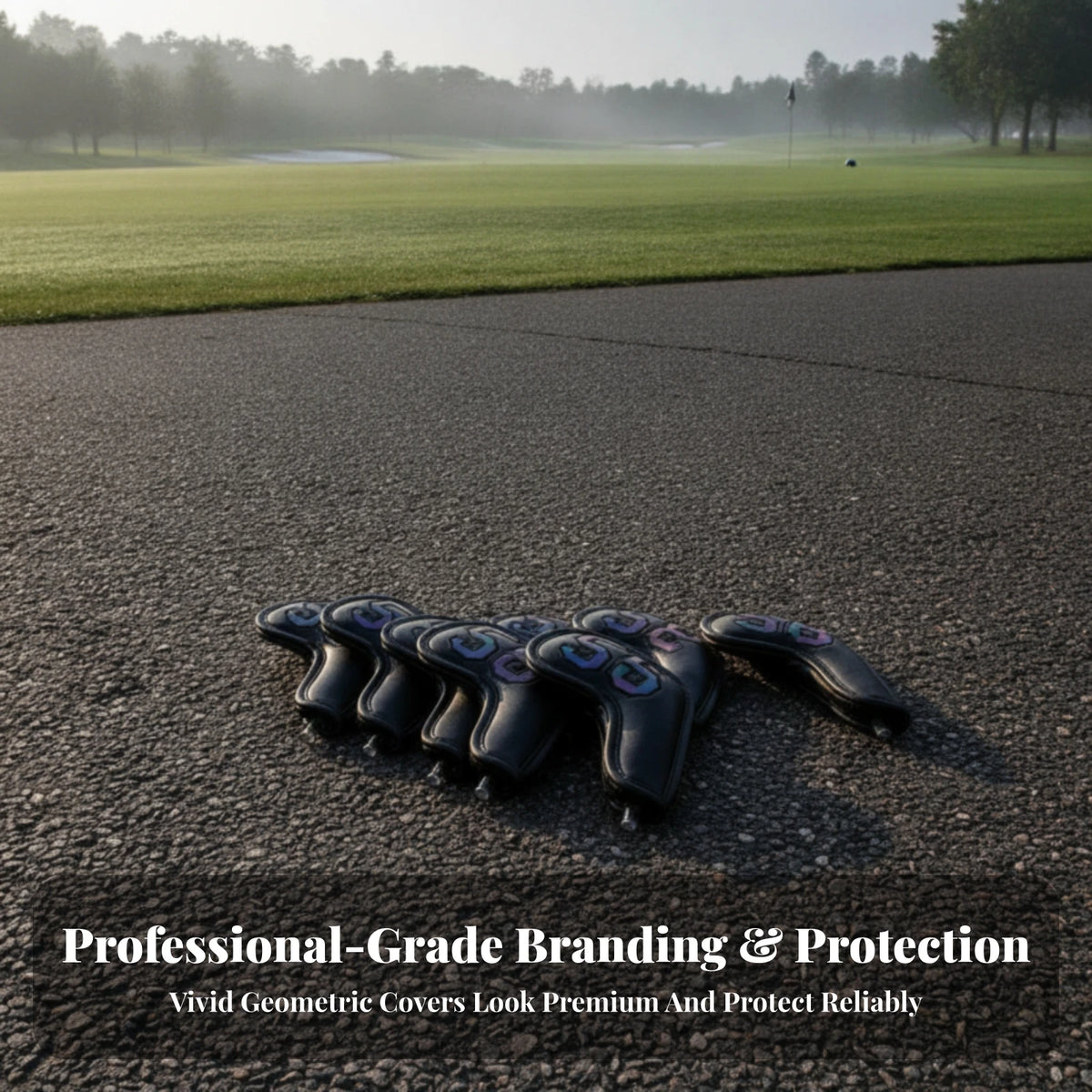 10-Piece Golf Iron Head Covers – PU Synthetic Leather Set Golf Iron Head Covers PLUSH