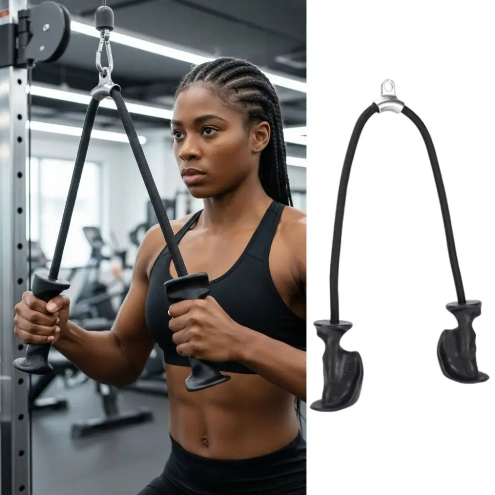 Heavy Duty Tricep Rope – Ergonomic Dual Handle Cable Attachment Cable Gym Attachment PLUSH