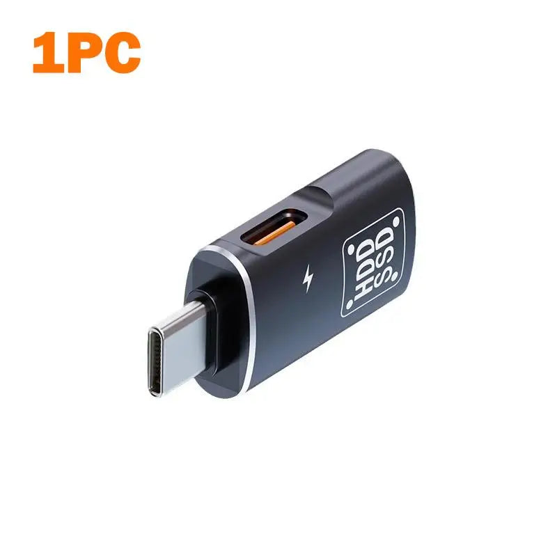 Type-C OTG Adapter 2-in-1 USB 2.0 Data Sync & Charging USB-C OTG Adapter PLUSH 1PC Black