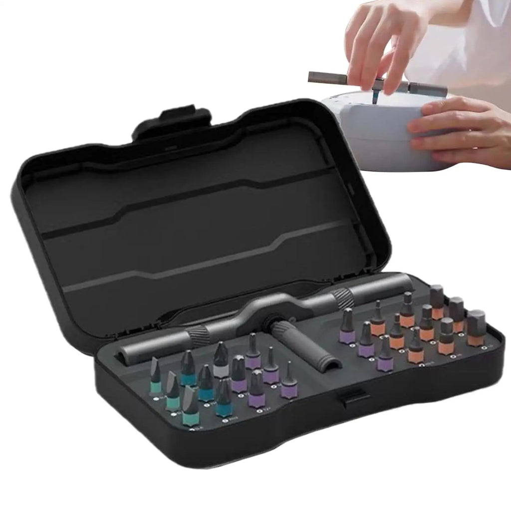 24-in-1 Ratcheting Screwdriver Set – Magnetic Multi-Bit Kit Ratchet Screwdriver Set PLUSH