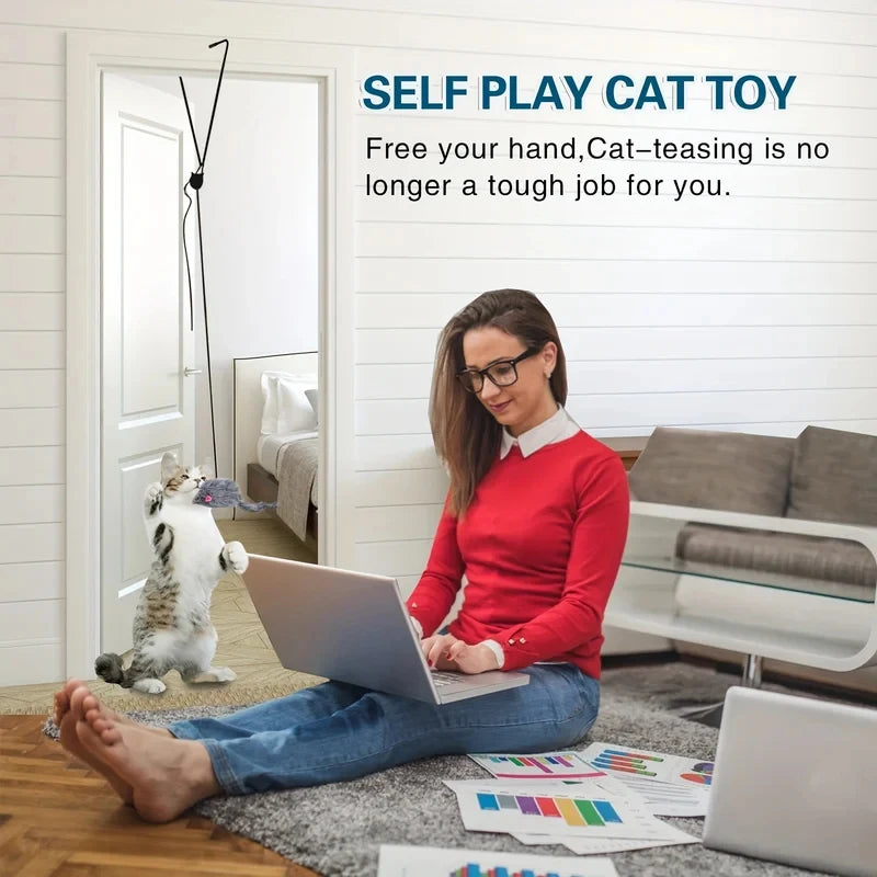 Door Hanging Cat Toy – Interactive Kitten Teaser Cat Toy PLUSH