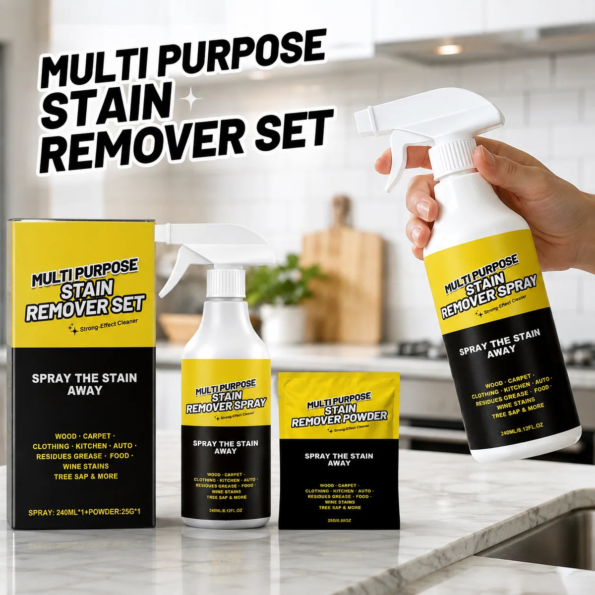 Mold & Mildew Stain Remover Spray – Tile, Glass & Bathroom Mold & Mildew Cleaner PLUSH