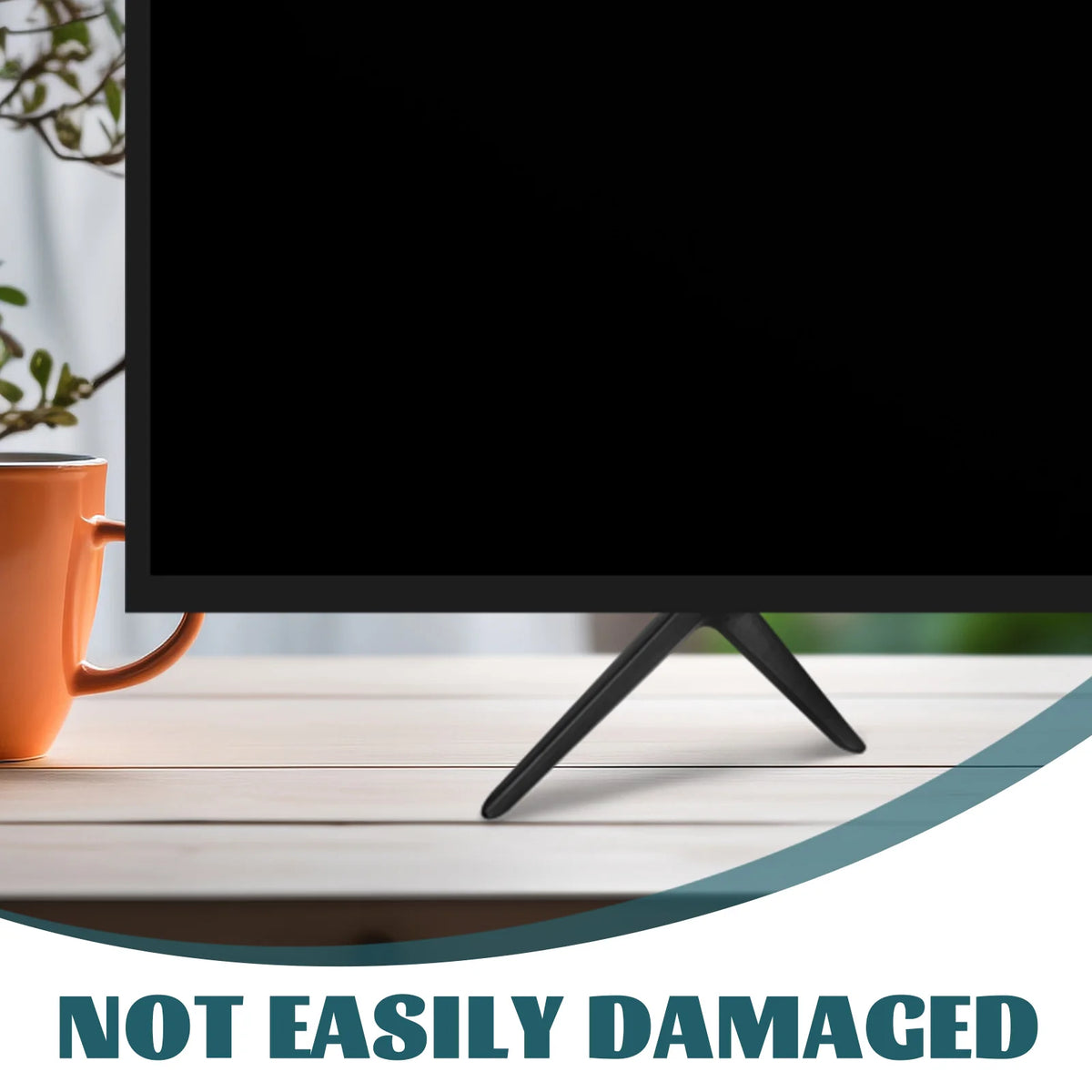 Universal TV Stand Replacement Legs – Double Hole Plastic Feet TV Stand Legs PLUSH