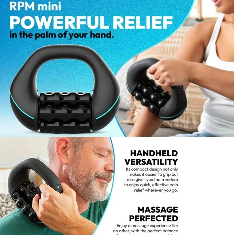 Portable Vibrating Massage Roller | USB Rechargeable, Adjustable Speed Handheld Massager PLUSH