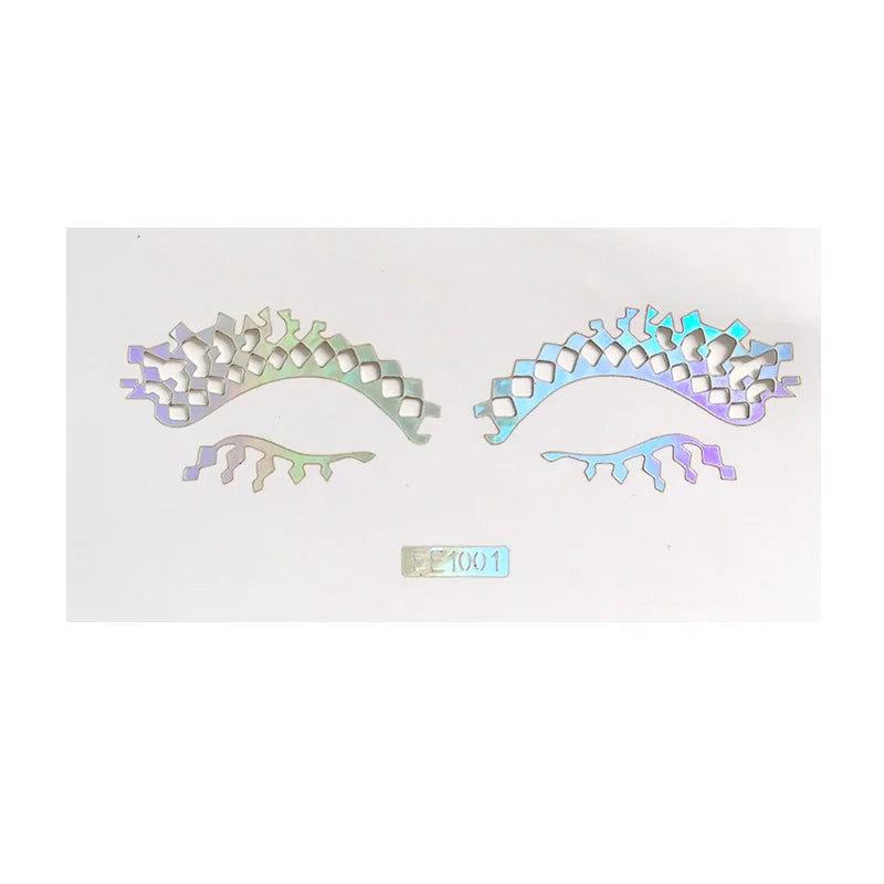 Laser Face & Eye Makeup Stickers – Colorful Party Art Decor Face Makeup Stickers PLUSH