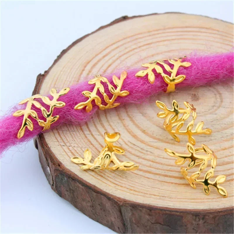 Gold & Silver Dreadlock Hair Rings – Adjustable Braid Cuffs Braid Hair Rings PLUSH 20 pcs gold