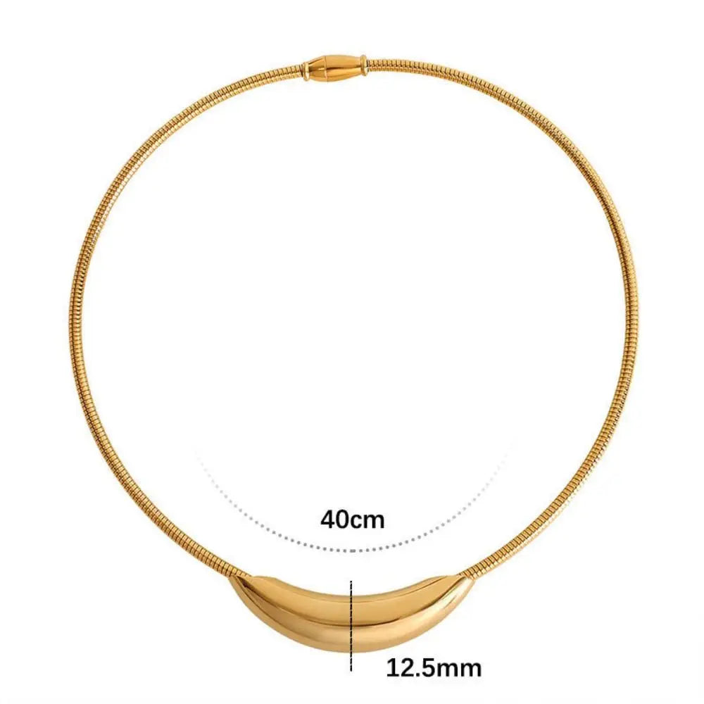 Titanium Steel Heart Magnetic Choker Necklace for Women Choker Necklace PLUSH