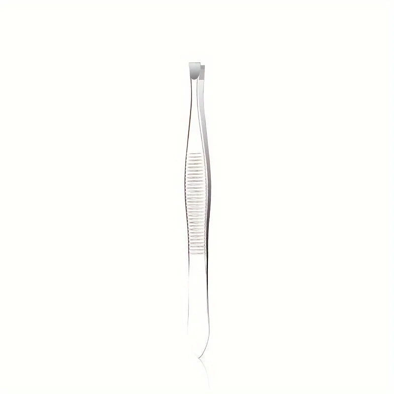 Precision Slant Tip Eyebrow Tweezers for Men & Women Eyebrow Tweezers PLUSH Flat