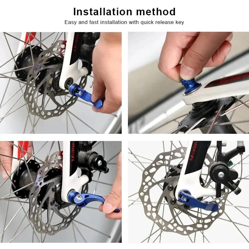 RIDERACE QR Quick Release Skewers Aluminum Alloy 100/135mm MTB Bike Quick Release Skewer PLUSH