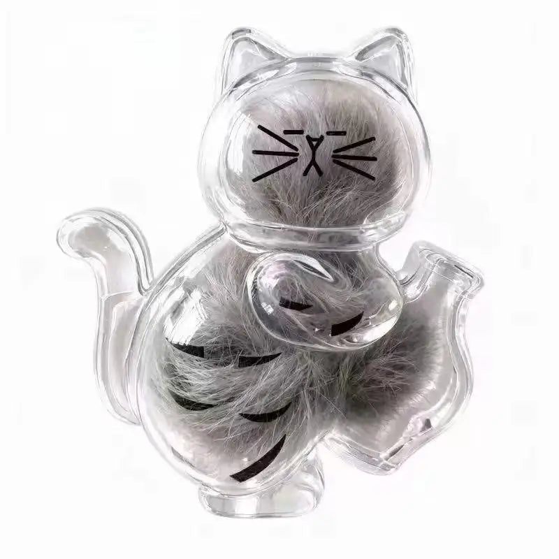 Transparent Cat Magnetic Storage Box – Pet Fur & Whisker Keepsake Pet Keepsake Storage PLUSH B