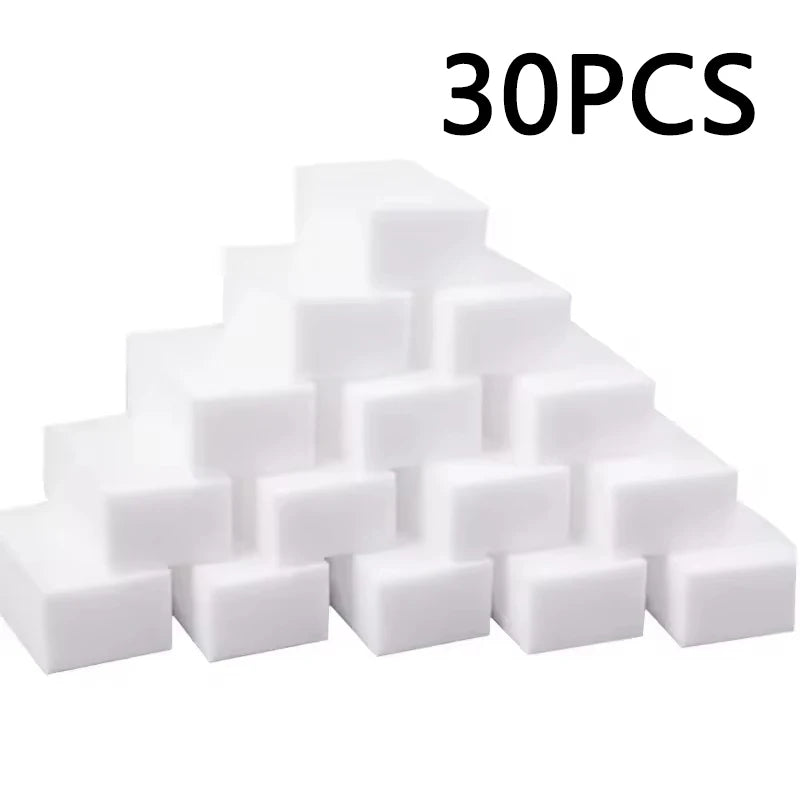 White Magic Melamine Sponge Eraser 10/20/30pcs – Cleaning Kit Cleaning Sponge PLUSH 30PCS