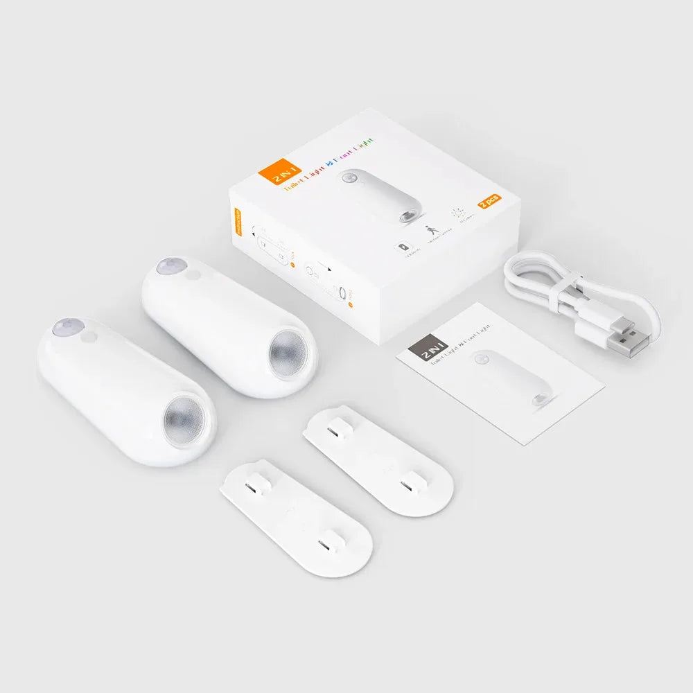 LED Toilet Night Light – 8 Color Motion Sensor Rechargeable LED Night Light PLUSH 2Pcs