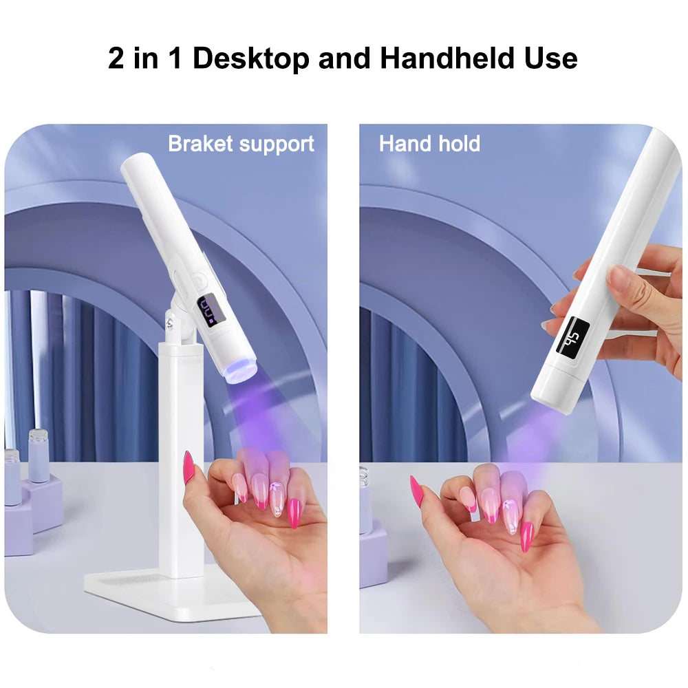 Mini UV LED Nail Lamp – Portable Gel Nail Curing Light 3W UV Nail Curing Lamp PLUSH