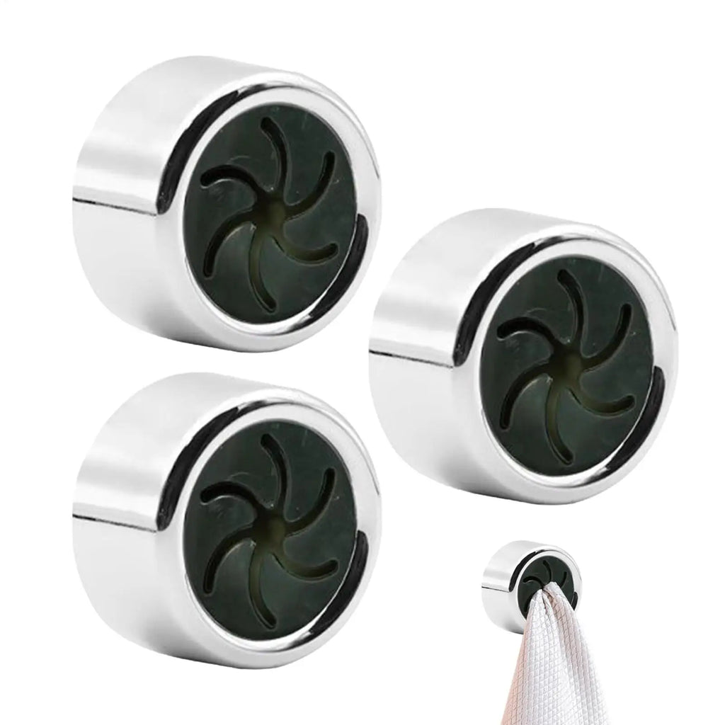 Adhesive Dish Towel Hooks 3-Pack | No-Drill Kitchen Clips Kitchen Storage Hooks PLUSH