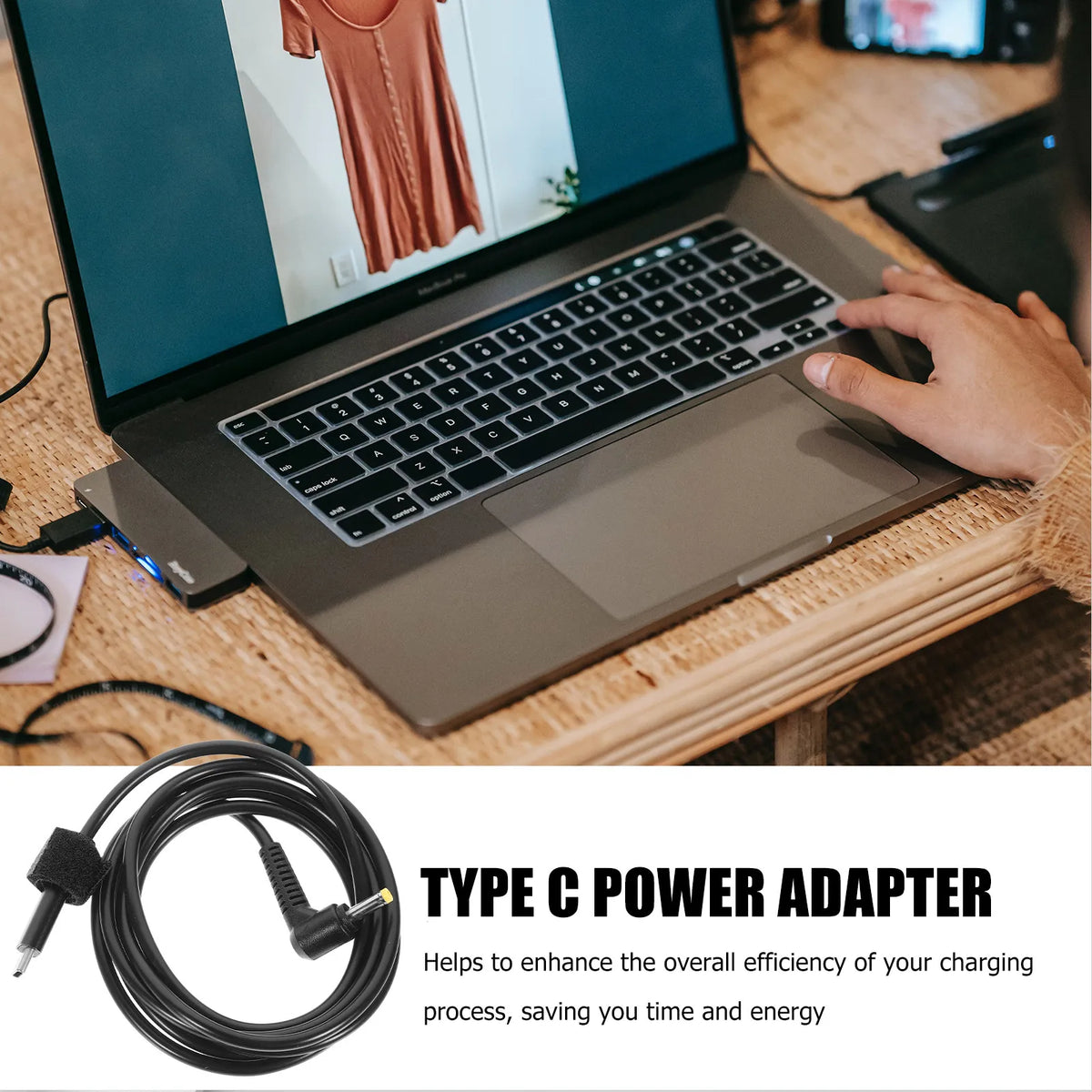 Foxnovo USB-C to DC 8x1.7mm 9V Charging Cable Adapter USB-C Power Adapter Cable PLUSH