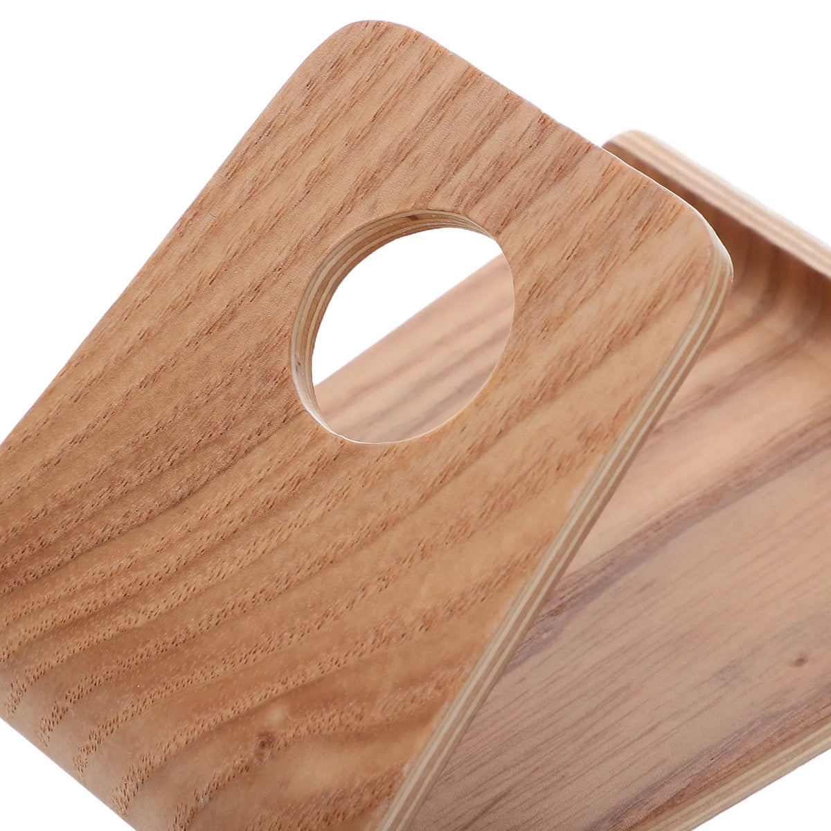 Solid Wood Phone & Tablet Stand – Minimalist Desktop Holder Wood Phone Stand PLUSH