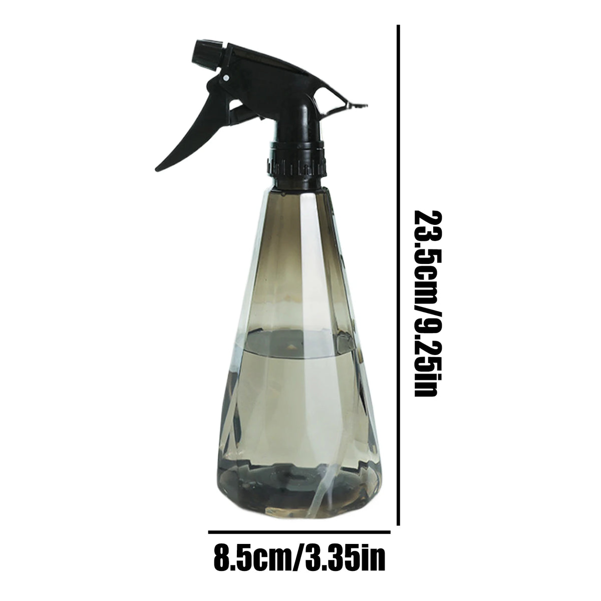 Adjustable Spray Bottles 300/500ml – Refillable Water Mister Spray Bottle PLUSH 1PC Black