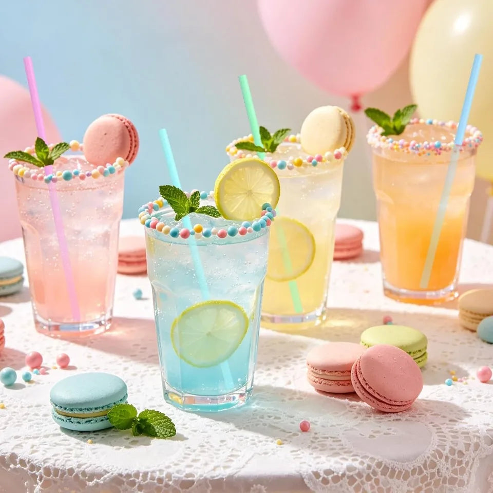 Solid Color Disposable Paper Straws 25/50/100pcs | Party Events Disposable Paper Straws PLUSH