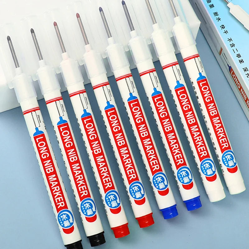Long Nib Deep Hole Marker Pen – Waterproof 20mm Marking Tool Deep Hole Marker Pen PLUSH