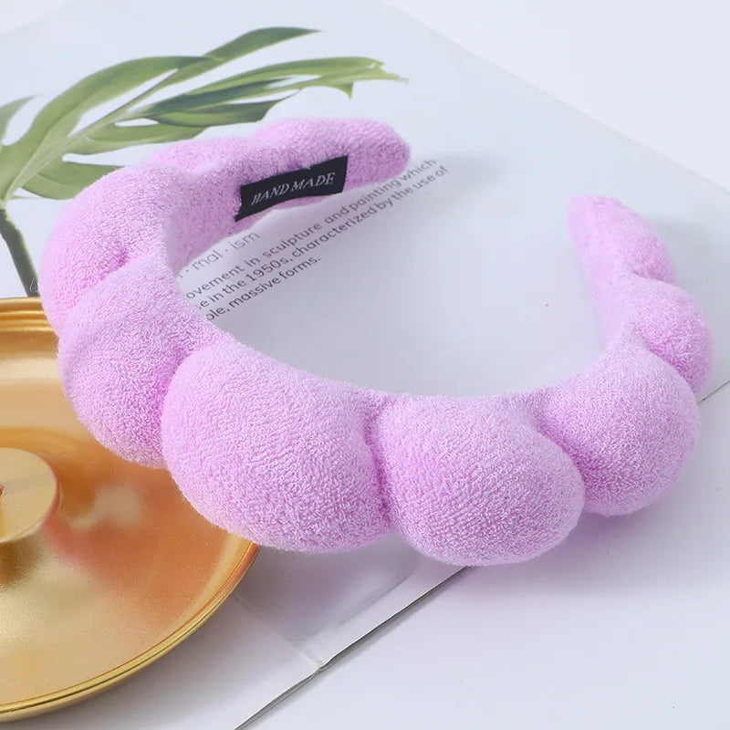 Twist Sponge Spa Headband – Makeup & Face Wash Hair Hoop Spa Hair Headband PLUSH 11