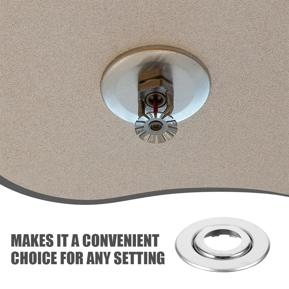 5-Pack Stainless Steel Fire Sprinkler Decorative Cover Plates Sprinkler Cover Plate PLUSH