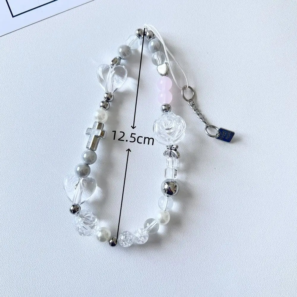 Y2K Burst Beads Phone Chain & Keychain – Colorful Mix Beaded Keychain Charm PLUSH