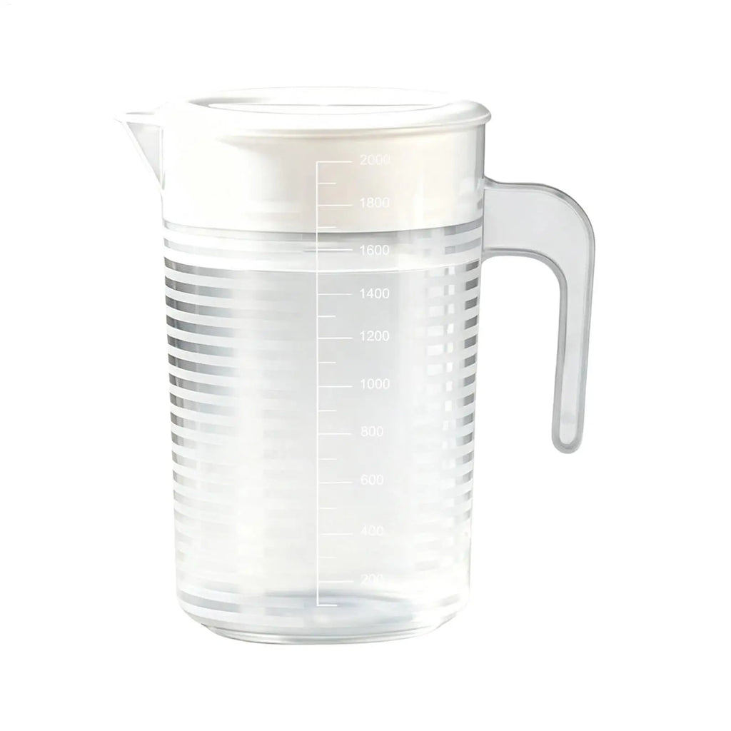 2L Measuring Pitcher Jug with Lid – Clear Water & Juice Carafe Measuring Pitcher Jug PLUSH