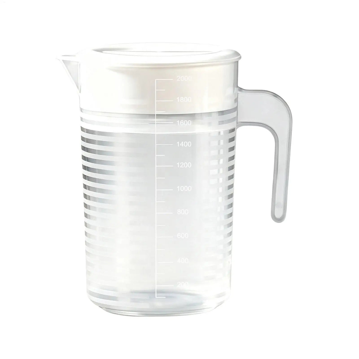 2L Measuring Pitcher Jug with Lid – Clear Water & Juice Carafe Measuring Pitcher Jug PLUSH