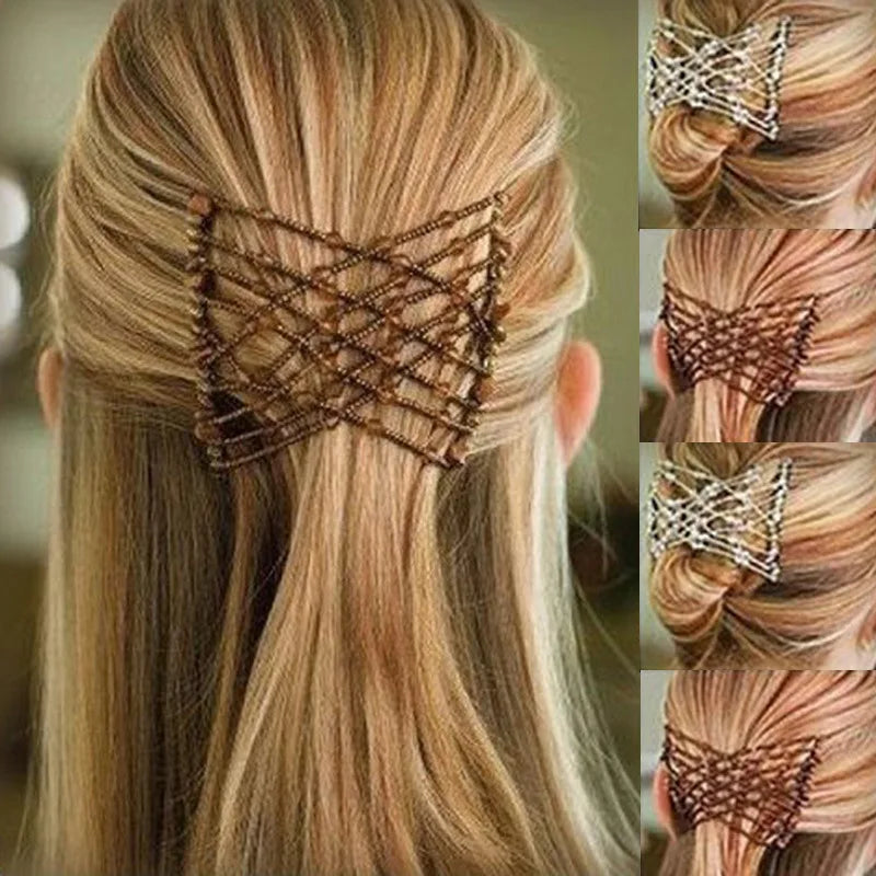 Vintage Magic Hair Comb – Elastic Bun Maker, 6 Colors Hair Styling Comb PLUSH