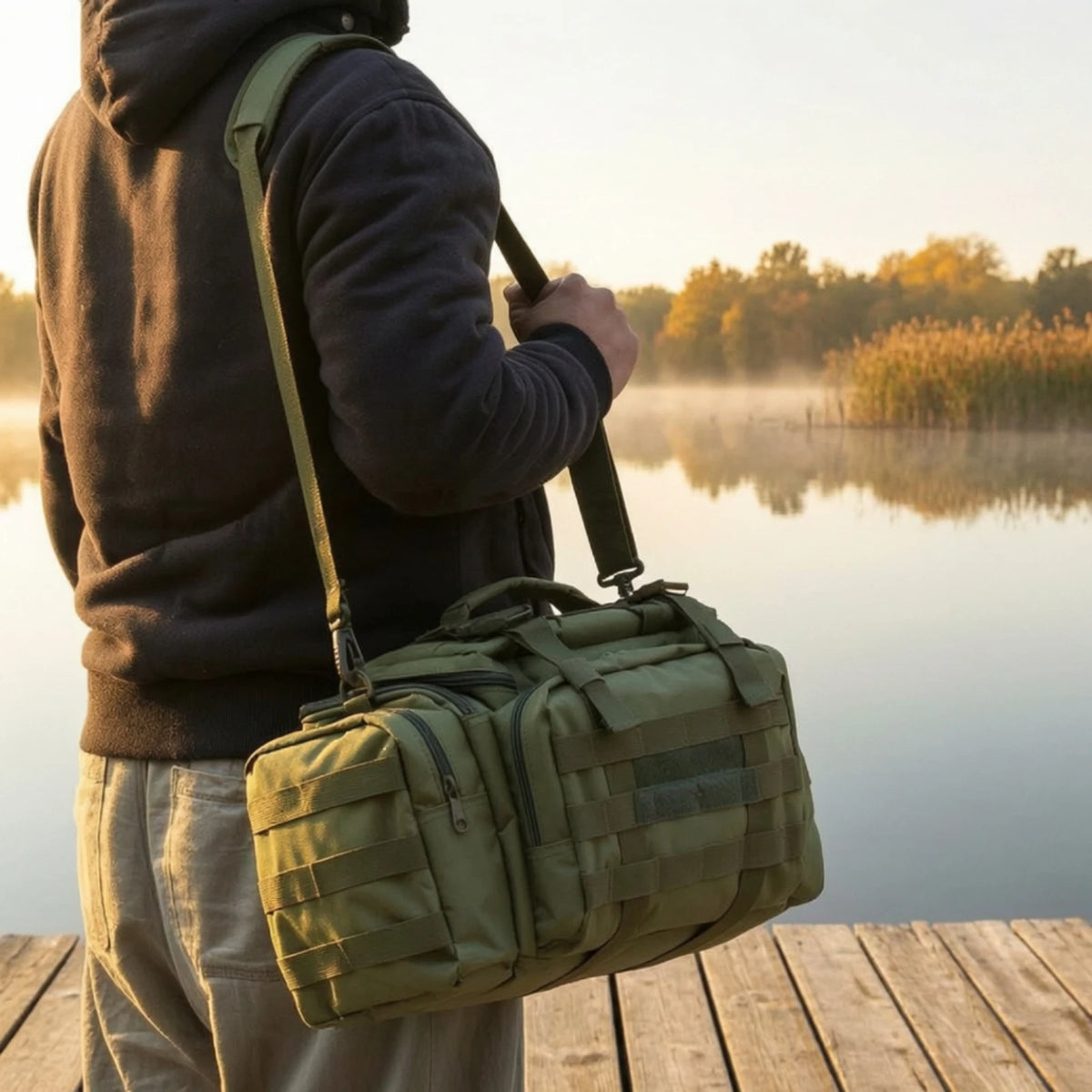 Waterproof Fishing Tackle Bag – Heavy Duty Oxford Nylon Fishing Tackle Bag PLUSH