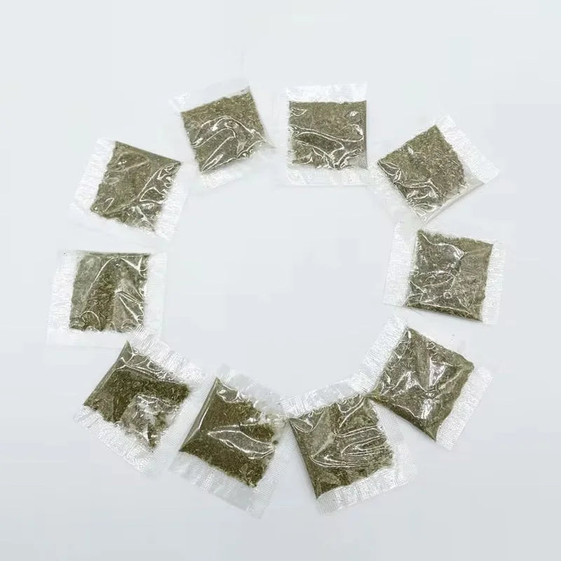 10pcs Natural Catnip Bags – Cat Grass Leaf Powder Toys Catnip Cat Toy PLUSH 10Pcs
