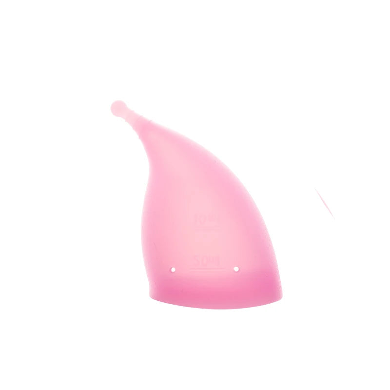 Reusable Menstrual Cup – Medical Grade Silicone Lady Cup Menstrual Cup PLUSH 1Pc-Naked-Pink L Size