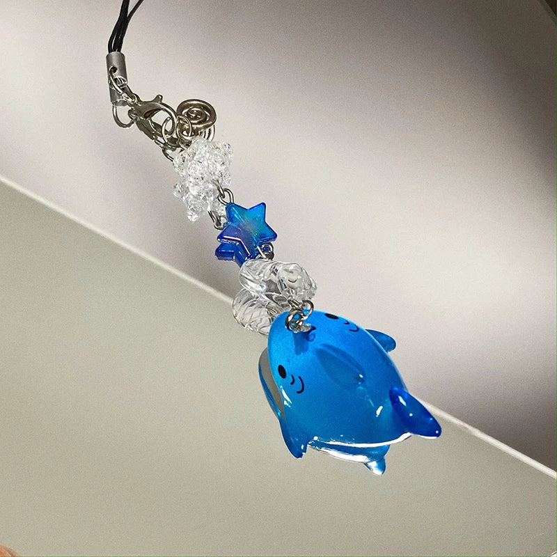 Y2K Cartoon Shark Phone Strap – Ocean Animal Lanyard Keychain Phone Strap Keychain PLUSH