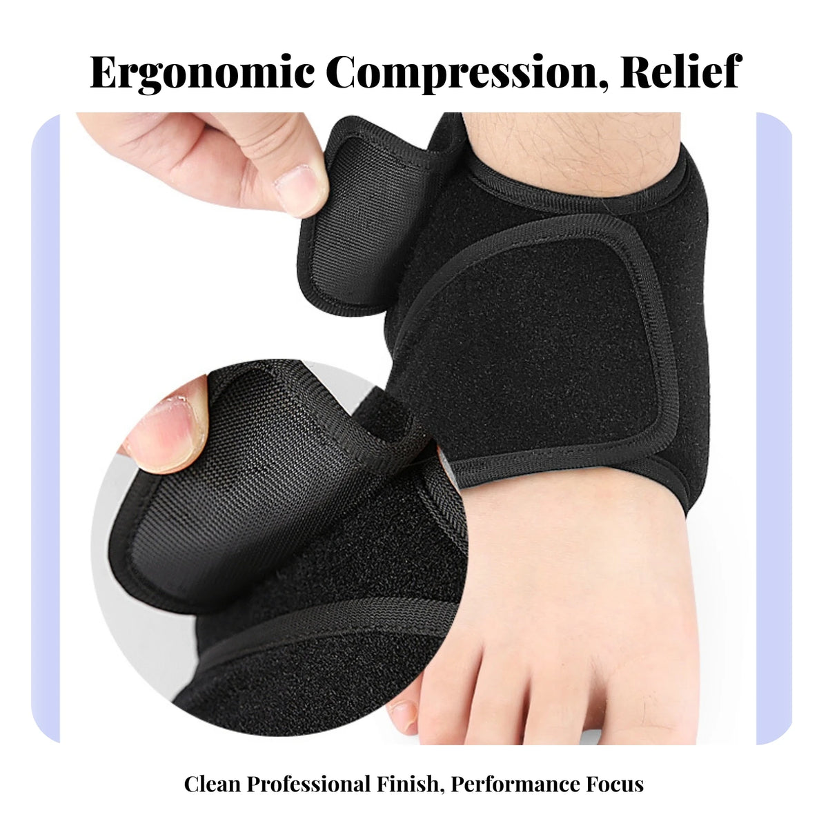 Flexible Ankle Ice Pack Wrap with Strap | Cold & Warm Compress Ankle Ice Pack Wrap PLUSH