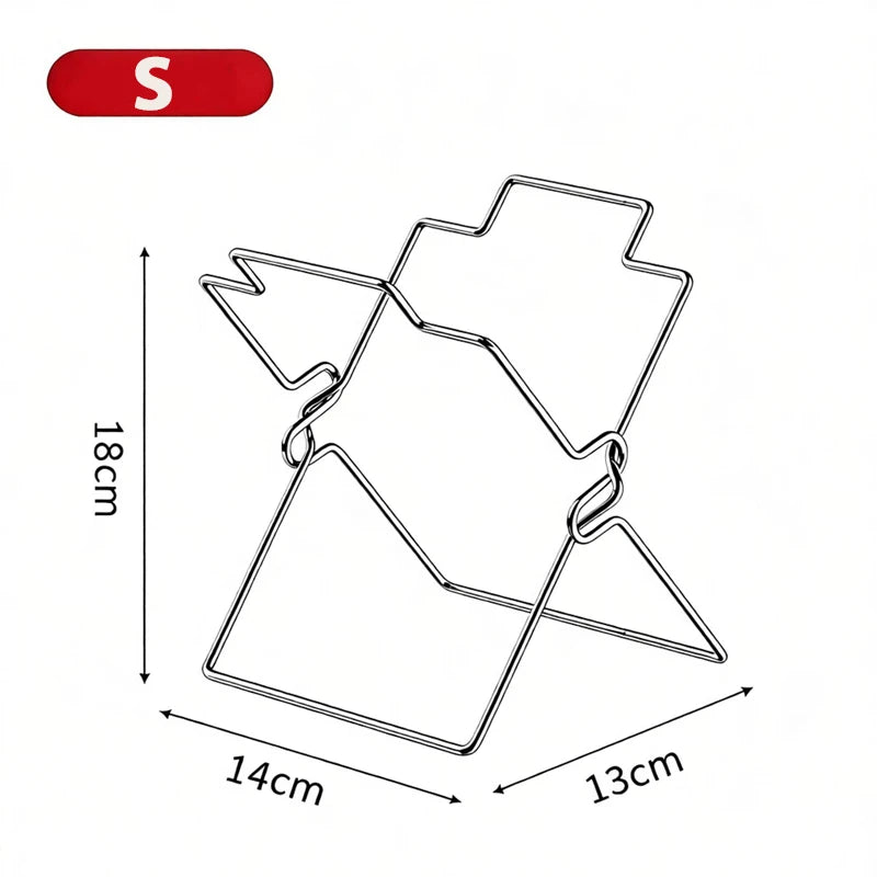 Collapsible Stainless Steel Trash Bag Holder Kitchen Organizer Kitchen Storage Rack PLUSH S