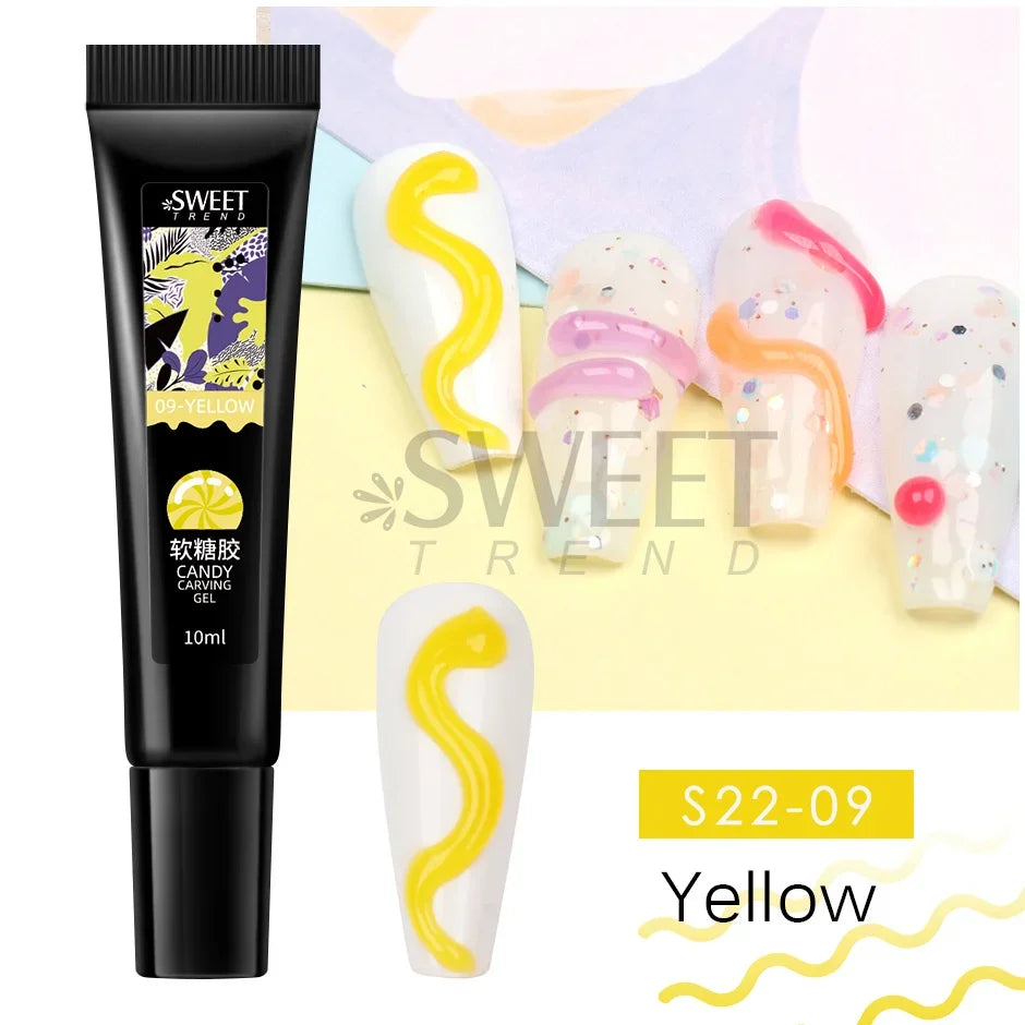 8ml Macaron Pudding Nail Gel – 3D Candy Color UV LED Polish Nail Gel Polish PLUSH S22-09